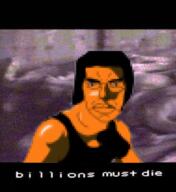 angry brown_skin closed_mouth glasses hair hong_kong_97 millions_must_die sleeveless_shirt soyjak subvariant:chudjak_front text variant:chudjak video_game // 566x618 // 491.1KB