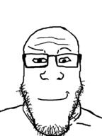 bald beard glasses looking_at_you smirk variant:markiplier_soyjak // 600x800 // 27.4KB