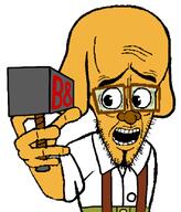 b& ban_hammer brown_glasses hammer holding_object janny mega_man scared variant:megason yellow_fur // 545x638 // 100.4KB