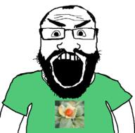 ashwaganda beard open_mouth plant subvariant:science_lover variant:markiplier_soyjak // 800x789 // 102.8KB