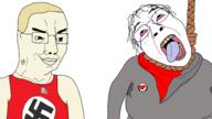 acne antifa blond bloodshot_eyes chud crying glasses hanging nazism necklace skinhead smug variant:chudjak // 1856x1041 // 380.5KB
