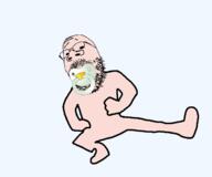 animated baby beard dance full_body impdance kazotsky_kick pacifier small_eyes variant:gapejak // 680x566 // 247.8KB