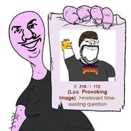 barneyfag cheese don_turtelli glasses holding_object lee_goldson lust_provoking_image meta:tagme mustache purple_skin stubble variant:gapejak // 606x602 // 45.6KB