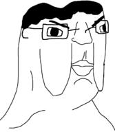 angry broken_glasses closed_mouth glasses hair redraw soyjak variant:chudjak // 655x754 // 23.9KB