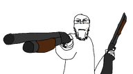 dual_wielding looking_to_the_left machete_(movie) shotgun subvariant:neutralplier toothpick transparent_background variant:markiplier_soyjak white_skin // 1280x720 // 41.3KB