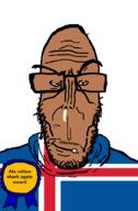 award booger brown_skin country crying european flag flag:iceland food glasses hair iceland mucus mutt red_eyes shark soyjak stubble subvariant:euromutt sweater text variant:markiplier_soyjak // 591x900 // 27.0KB