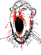 angry blood blood_drip blood_from_ears blood_from_mouth blood_from_nose blood_on_face bloodshot_eyes ear glasses looking_at_you open_mouth rage red_eyes screaming series:fusionjaks stubble subvariant:feralrage subvariant:gaperage template transparent variant:feraljak variant:gapejak vein yellow_teeth // 895x1217 // 75.9KB