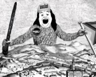 bbc black_and_white bush_cheney button clothes dildo flag flag:progress_pride_flag george_bush_jr hair hat holding_dildo holding_flag holding_object leviathan neoconservatism open_mouth social_democracy social_democrat teeth variant:alicia // 1364x1093 // 2.9MB