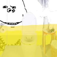 bathroom irl piss smile soyjak stubble subvariant:danish_twist variant:gapejak // 1000x1000 // 383.4KB