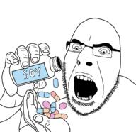 beard bottle glasses hand meds pills schizo soy stubble variant:cobson wrinkles // 1170x1134 // 318.5KB