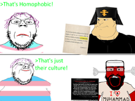 4soyjaks angry beard bible bible_verse black_shirt christianity faggot fat flag:transgender_pride_flag glasses greentext haram highlighted_text homophobia homosexuality i_heart lipstick low_effort low_resolution mouth_closed mouth_open muhammad muhammad_is_pedo_comment_if_you_agree muscular_male muslim_hat obese orthodox_cross orthodox_priest prophet quran quran_verse red_skin series:fusionjaks steam stubble subvariant:branigger subvariant:fat_alicia subvariant:mexiaryan subvariant:science_lover tranny troon variant:alicia variant:brandon variant:gapejak variant:markiplier_soyjak variant:meximutt white_background // 800x600 // 242.1KB