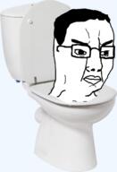 angry closed_mouth glasses hair skibidi_toilet soyjak toilet variant:chudjak // 459x675 // 157.7KB