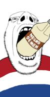 bottle country cum flag glasses negro_semen netherlands open_mouth soyjak stubble subvariant:cobson_up variant:cobson // 355x681 // 100.1KB
