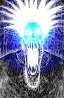 black_skin glowing glowing_eyes hair inverted open_mouth schizo soyjak stubble subvariant:schizojak thougher variant:markiplier_soyjak // 1048x1584 // 223.3KB