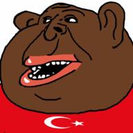 amerimutt black_skin clothes country ear fat flag flag:turkiye open_mouth soyjak subvariant:impish_amerimutt subvariant:okynnig turkiye variant:impish_soyak_ears // 2048x2048 // 1.2MB
