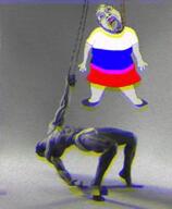 country flag full_body gigachad glasses hanging mustache rope russia soyjak stubble tongue variant:bernd // 264x320, 3.2s // 203.2KB