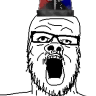 animated drudge_report glasses logo news open_mouth siren soyjak stubble text variant:a24_slowburn_soyjak // 454x735 // 106.0KB