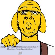 dog forehead_wrinkles glasses holding_object holding_paper janny laugh_lines nasolabial_folds open_mouth pursed_lips showing_object showing_paper stubble variant:hadithjak yellow_fur // 400x402 // 18.9KB