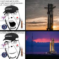 angry comparison constellation elon_musk irl nasa rocket sls space spacex starship variant:cobson // 2600x2600 // 456.6KB