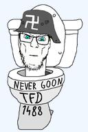 1488 a10_eyes beard blond blue_eyes clothes glasses helmet nazism never_goon self_insert skibidi skibidi_toilet soyjak stahlhelm subvariant:feralaryan swastika tfd trend:aryan variant:feraljak white_skin // 1080x1626 // 442.3KB