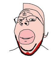 anime closed_mouth glasses japanese_text kanji kinnikuman kinnikuman_(character) lips manga pink_skin smile soyjak stubble subvariant:wholesome_soyjak variant:gapejak white_skin writing // 863x889 // 216.7KB