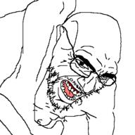 r artist:QQlive floyd george_floyd glasses police_brutality soyjak_party variant:feraljak // 500x500 // 33.0KB
