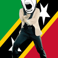 angry animated country dance flag full_body gangnam_style glasses irl open_mouth saint_kitts_and_nevis soyjak star stubble variant:cobson // 300x460 // 497.1KB