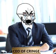 bloodshot_eyes ceo ceo_of_cringe clothes cringe crying glasses irl_background necktie open_mouth soyjak stubble suit thick_eyebrows variant:cryboy_soyjak // 607x581 // 288.4KB