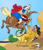 angry animal arm armor art artist:sectionalism blood bloodshot_eyes blue_eyes body bone boot brown_skin bush chimera classical_art_parody claw clothes fangs foot fur glasses goat grass hair hand hat helmet holding_object hooves horse horseback_riding horseshoe italy italy_vs_mexico judaism kippah leg lion mane metal mexico monster mountain paw pegasus plume sea shoe side_profile skeleton sky smoke snake spear stubble subvariant:jewmutt tail tongue torso tree tunic variant:bernd variant:chudjak variant:fisheyejak variant:gapejak variant:goatjak variant:markiplier_soyjak variant:meximutt water wing // 2366x2783 // 1.0MB