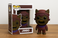2soyjaks black_eyes box brown_skin clothes figurine full_body funko_pop hat jimbo_(namefag) jimbo_(user) meta:ai_generated meta:namefags mouth_open niko_(oneshot) open_mouth teeth text variant:alicia // 1536x1024 // 2.2MB