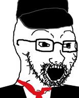 cap clothes doug_walker glasses hat mustache necktie nostalgia_critic open_mouth soyjak stubble variant:soyak // 644x800 // 36.1KB