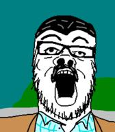 actor clothes drawn_background glasses hair mustache open_mouth soyjak stubble tom_selleck variant:a24_slowburn_soyjak // 454x520 // 35.7KB