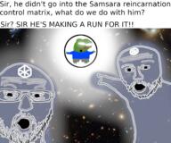 conspiracy_theory death frog pentagram pepe samsara variant:two_pointing_soyjaks // 1200x1000 // 925.6KB