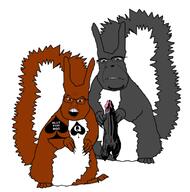 2soyjaks animal arm bwc ear full_body glasses hand leg mustache open_mouth penis soyjak spade subvariant:feralsquirrel subvariant:hornyson tail trend:squirreljakking variant:cobson variant:feraljak // 802x809 // 237.8KB