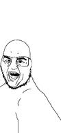 angry arm bald bust facial_mark glasses nuvariant open_mouth soyjak stubble variant:ferrous // 828x1792 // 27.4KB