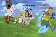 boot_(user) drawn_background janny jewish_nose meta:not_oc nas:happy_merchant nas:sneed propeller_hat robot sneed sonic_the_hedgehog sonichu transgender_flag variant:cobson // 1024x684 // 1.3MB