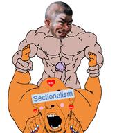 brc buff ear earring flag glasses open_mouth queen_of_hearts russia sectionalism sex soybooru soyjak stubble variant:cobson variant:liberator // 788x893 // 178.9KB