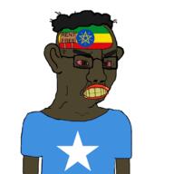 black_skin bloodshot_eyes ethiopia flag:ethiopia flag:somalia red_lips shitskin somalia variant:chudjak yellow_teeth // 1488x1488 // 269.1KB