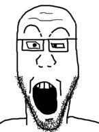 doom glasses oekaki open_mouth redraw soyjak stubble terry variant:markiplier_soyjak // 646x854 // 7.6KB