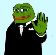 amphibian clothes frog hand looking_at_you meta:not_oc meta:the_fact_that_this_wasn't_posted_here_before_is_not_really_all_that_astonishing nas:pepe pepe_the_frog stop suit tuxedo