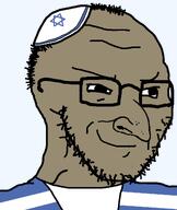 brown_skin clothes hat jewish_nose judaism jude kike kippah nose series:yehudyakim smile smirk smug star_of_david subvariant:soyak_(smug) tallit variant:soyak // 970x1150 // 31.3KB