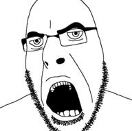 bored glasses open_mouth soyjak stubble variant:cobson // 722x720 // 32.6KB