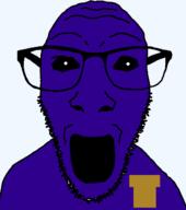 badge black_eyes creepy distorted evil five_nights_at_freddy's glasses ominous open_mouth purple_guy purple_skin soyjak stubble transparent variant:dylanjak white_pupils william_afton // 552x624 // 24.3KB