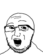 beard eyebrows facial_hair forehead_lines glasses meta:small_edit open_mouth redraw stubble teeth variant:d6 // 691x909 // 21.2KB