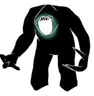 arm black_skin full_body glowing hand inverted leg open_mouth quake shambler soyjak thougher variant:markiplier_soyjak video_game // 518x529 // 25.7KB