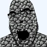 cobblestone glasses open_mouth stubble variant:cobson // 721x720 // 97.5KB