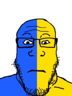 1990 90s anime blue_skin dream_bbq ena ena_bbq open_mouth soyjak subvariant:neutralplier variant:markiplier_soyjak yellow_skin // 600x800 // 88.1KB