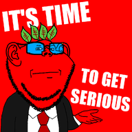 animated big_glasses broot clothes ext=gif leaf motivational quote red_background red_skin series:brootmoji serious shaking subnas:jager suit suit_and_tie text variant:impish_soyak_ears // 1000x1000 // 152.1KB
