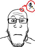 blue_skin dream_bbq ena hair pointing pointing_at_object red_circle sisa subvariant:neutralplier variant:markiplier_soyjak yellow_skin // 600x800 // 120.1KB