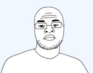 bald beard eyebrows glasses looking_at_you neanderthal skajyos soyjak template transparent_background variant:skajyosjak // 1642x1287 // 32.2KB